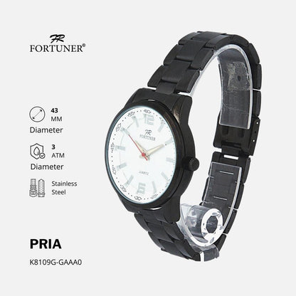 Fortuner Jam Tangan Pria Analog Rantai Water Resistant Daran