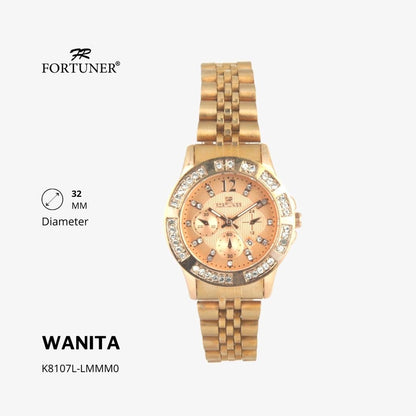 Fortuner Jam Tangan Wanita Analog Water Resist Rantai Ximena