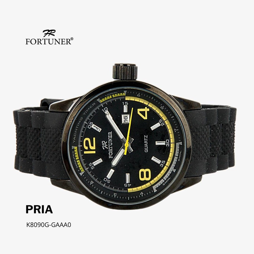 Fortuner Jam Tangan Analog Pria Rubber Water Resistant Halten