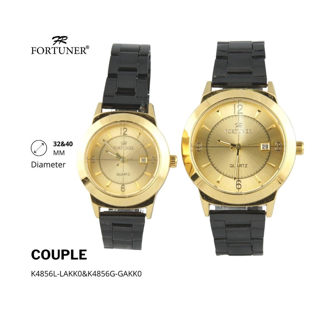 Fortuner Jam Tangan Couple Analog Water Resistant Rantai McKenna