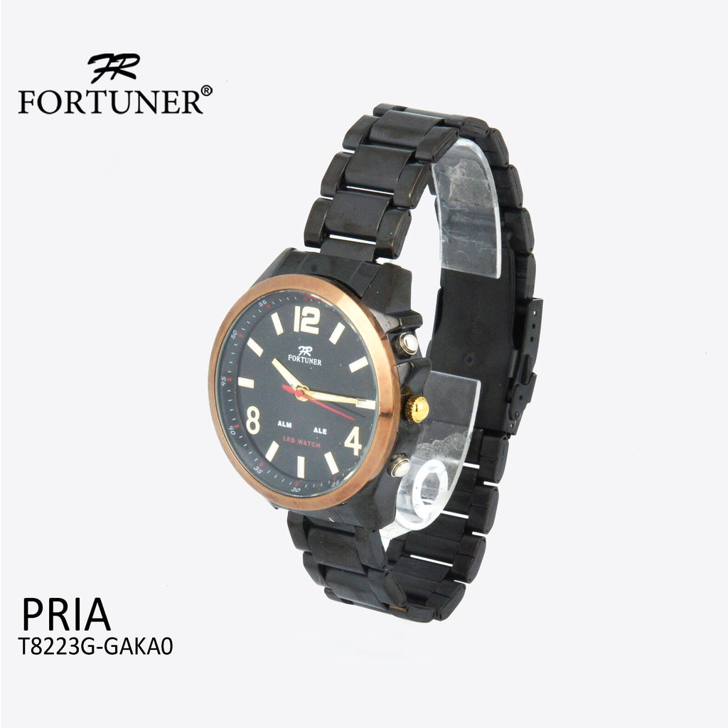 Fortuner Jam Tangan Analog LED Pria Water Resistant Frank