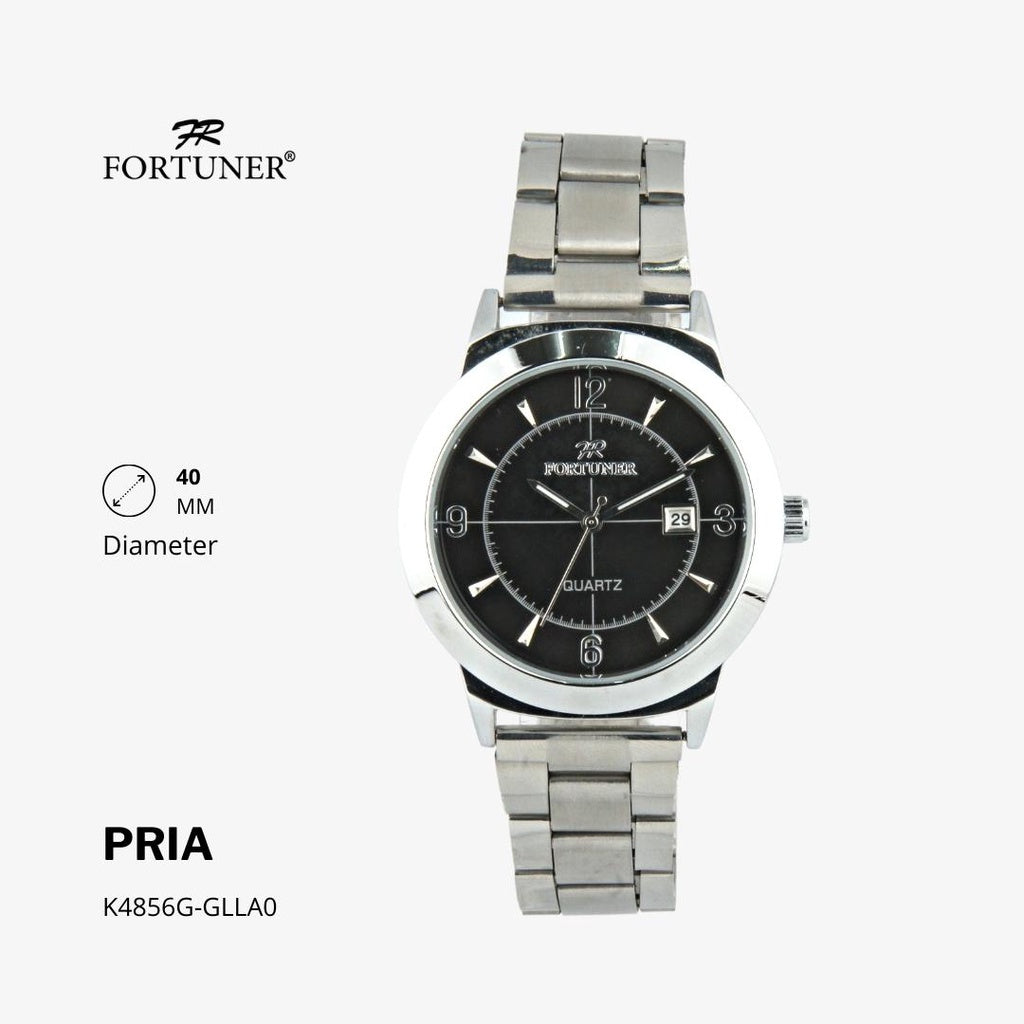 Fortuner Jam Tangan Fashion Classic Analog Pria Water Resistant Rantai Hyrum
