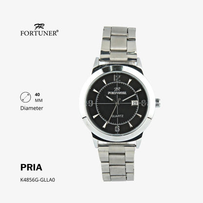 Fortuner Jam Tangan Fashion Classic Analog Pria Water Resistant Rantai Hyrum