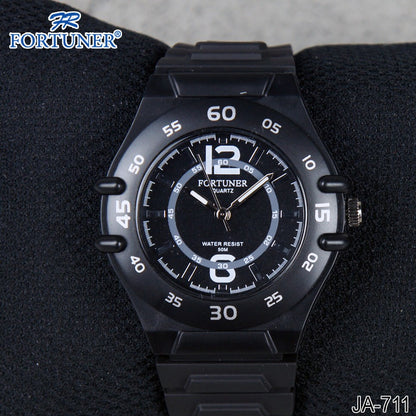 Fortuner Jam Tangan Analog Hitam Water Resistant Aria