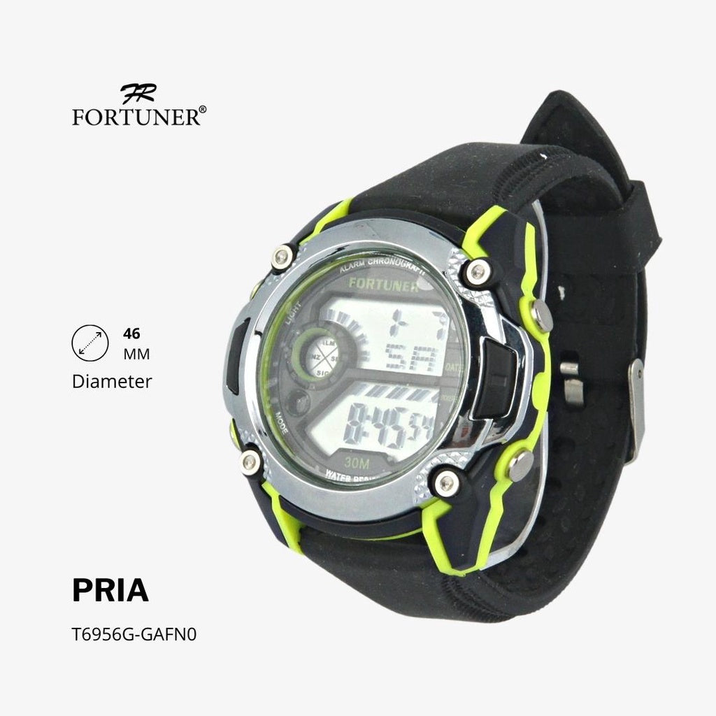 Fortuner Jam Tangan Sports Digital Pria Rubber Strap Water Resistant Guillermo