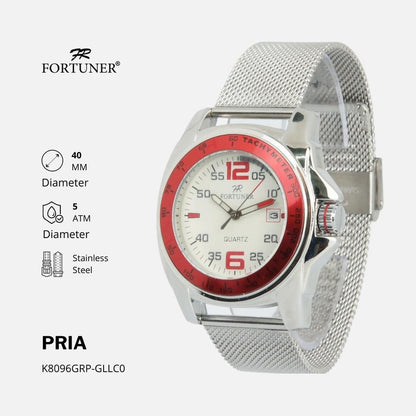 Fortuner Jam Tangan Pria Analog  Anti Air Stainless Rantai Pasir Zuriel