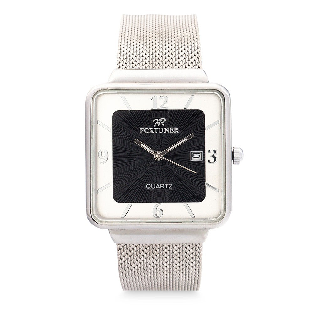 Fortuner Jam Tangan Analog Pria Silver Water Resistant Bennet