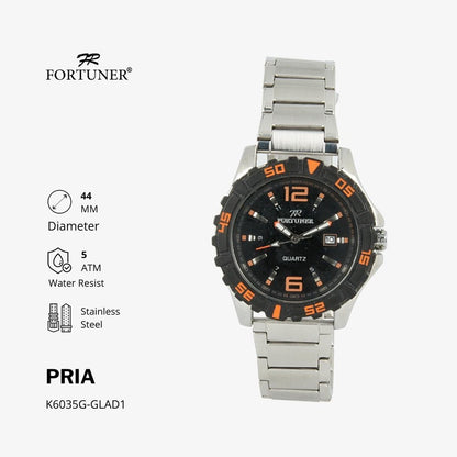 Fortuner Jam Tangan Analog Pria Water Resistant Rantai Hiromi