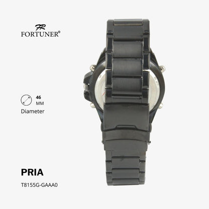 Fortuner Jam Tangan Analog Digital Pria Water Resistant Rantai Heraldo