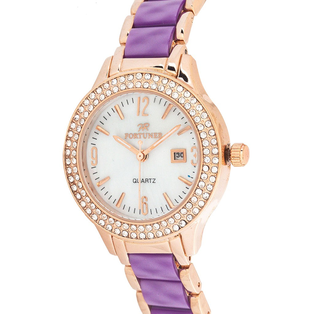 Fortuner Jam Tangan Analog Wanita Rosegold Water Resistant Arely