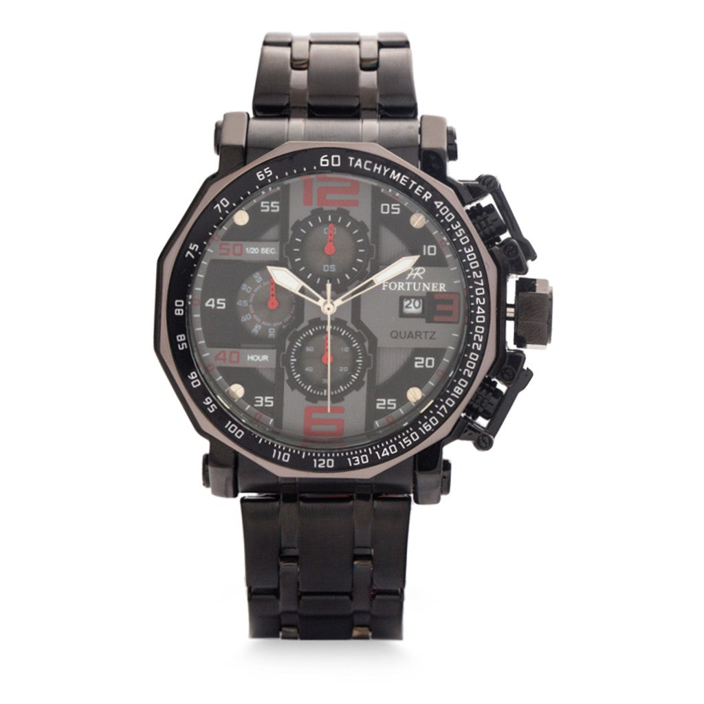 Fortuner Jam Tangan Analog Pria Chrono Water Resistant Arles