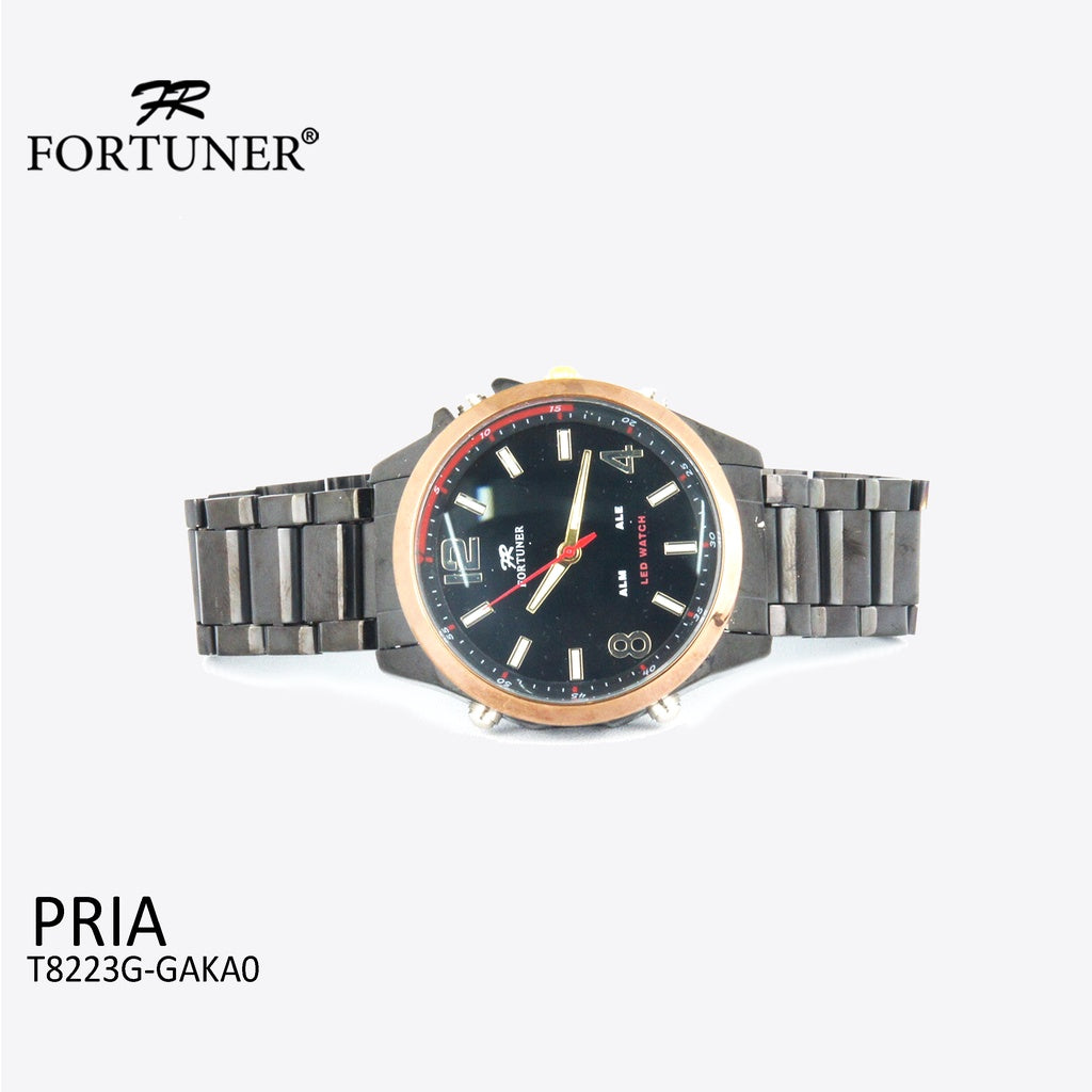 Fortuner Jam Tangan Analog LED Pria Water Resistant Frank