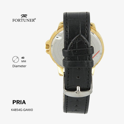 Fortuner Jam Tangan Classic Fashion Pria Analog Water Resist Kulit Hakan