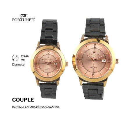 Fortuner Jam Tangan Couple Analog Water Resistant Rantai McKenna