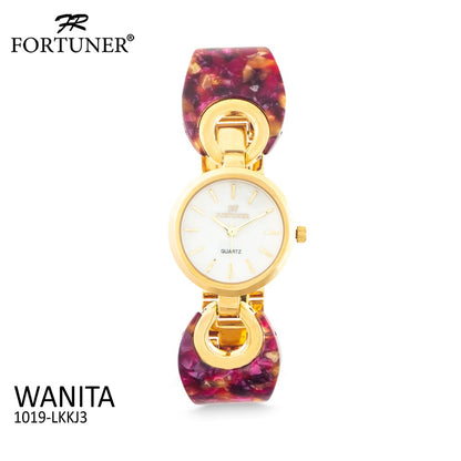 Fortuner Jam Tangan Analog Wanita Gold Water Resist Bahaar