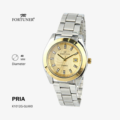 Fortuner Jam Tangan Fashion Analog Pria Water Resistant Rantai Hampton