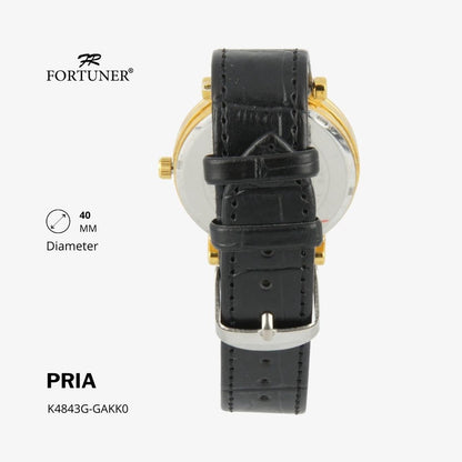 Fortuner Jam Tangan Classic Fashion Pria Analog Kulit Halvdan