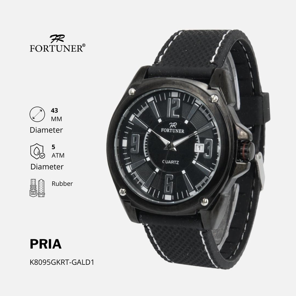 Fortuner Jam Tangan Pria Analog Water Resistant Rubber Branko