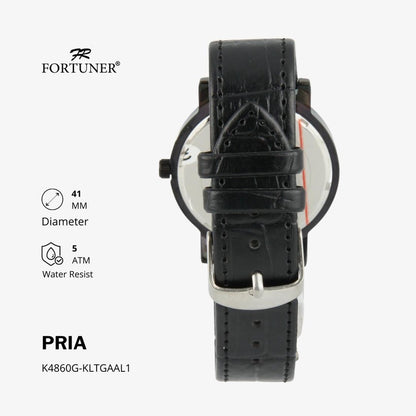 Fortuner Jam Tangan Analog Pria Kulit Water Resistant Anthony