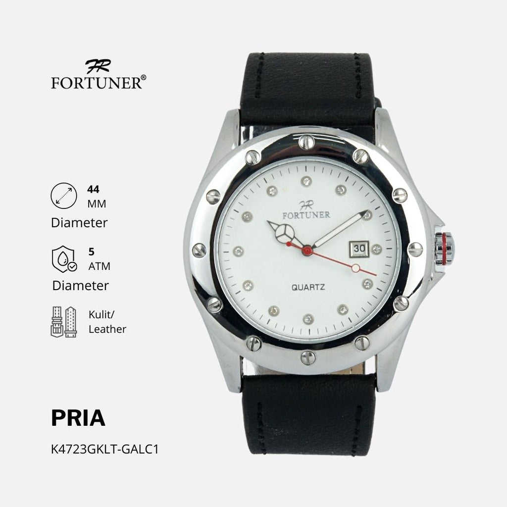 Fortuner Jam Tangan Pria Analog Fashion Water Resistant Kulit Bevon