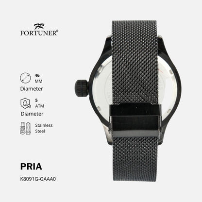 Fortuner Jam Tangan Pria Analog Sport Water Resistant Milanese Andric