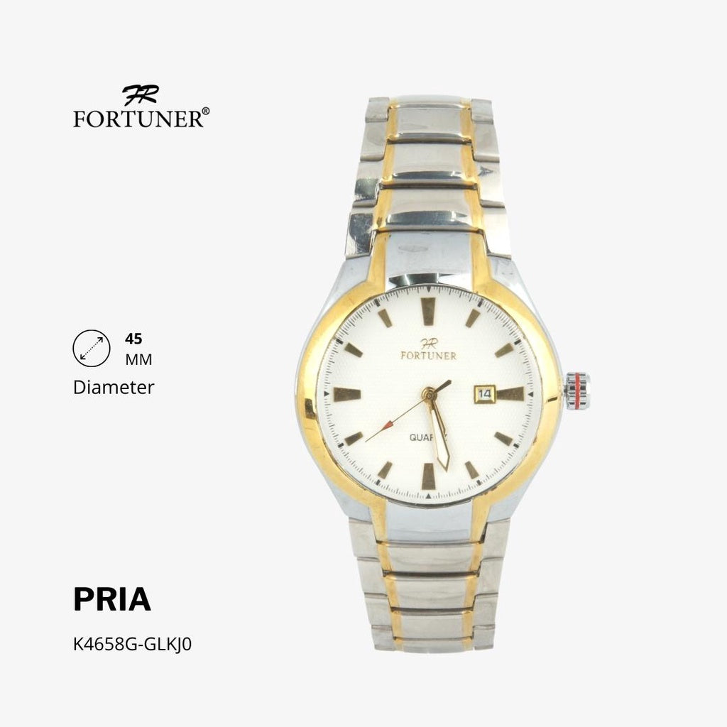 Fortuner Jam Tangan Analog Pria Water Resistant Rantai Thomas