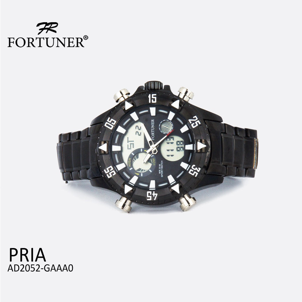 Fortuner Jam Tangan Sport Digital Analog Pria Water Resistant Delgadino