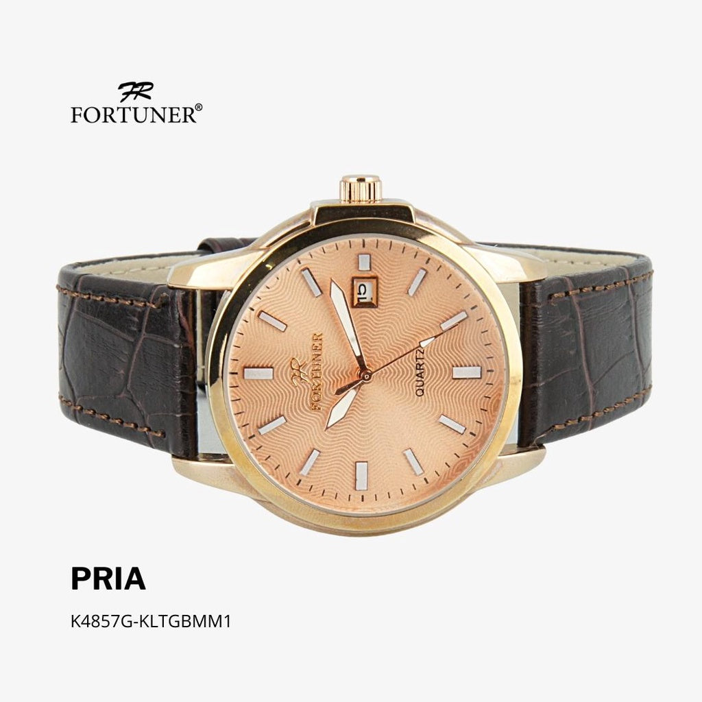 Fortuner Jam Tangan Analog Pria Kulit Water Resistant Arthur