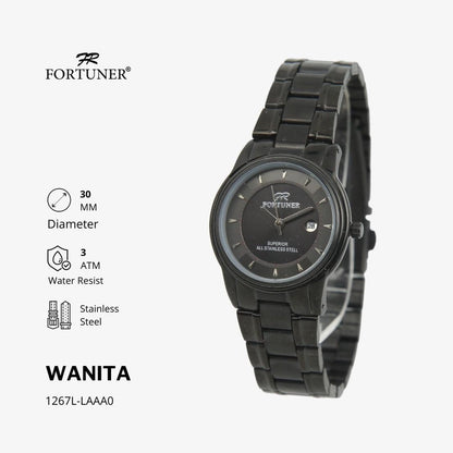 Fortuner Jam Tangan Wanita Analog Water Resist Superior All Stainless Tzelya