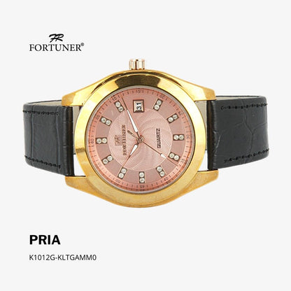 Fortuner Jam Tangan Analog Pria Kulit Water Resistant Addison