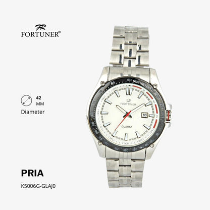 Fortuner Jam Tangan Fashion Pria Analog Water Resistant Rantai Stainless Silver Gold Howland