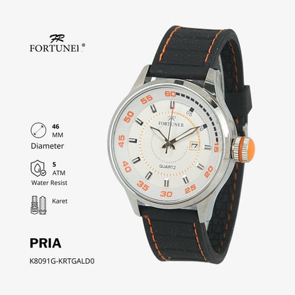 Fortuner Jam Tangan Analog Pria Water Resistant Rubber Tocoma