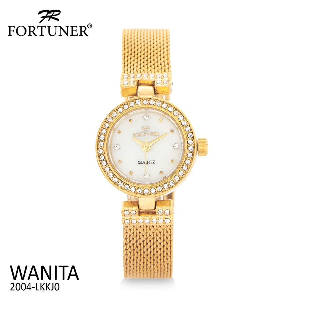 Fortuner Jam Tangan Analog Wanita Gold Water Resist Briza