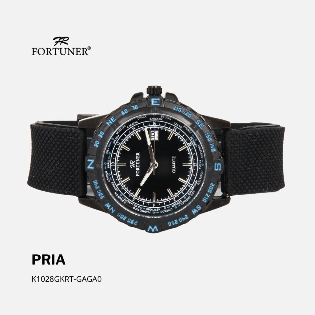 Fortuner Jam Tangan Analog Pria Water Resistant Rubber Tamerlane