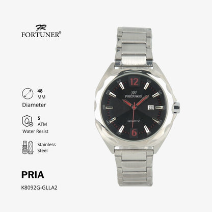 Fortuner Jam Tangan Analog Pria Water Resistant Rantai Hargun