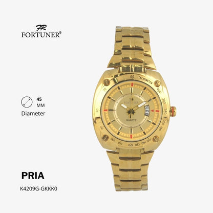 Fortuner Jam Tangan Fashion Pria Analog Water Resistant Rantai Stainless Deluxe Series Heywood