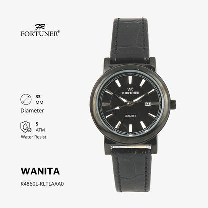 Fortuner Jam Tangan Analog Couple Kulit Water Resistant Tristan