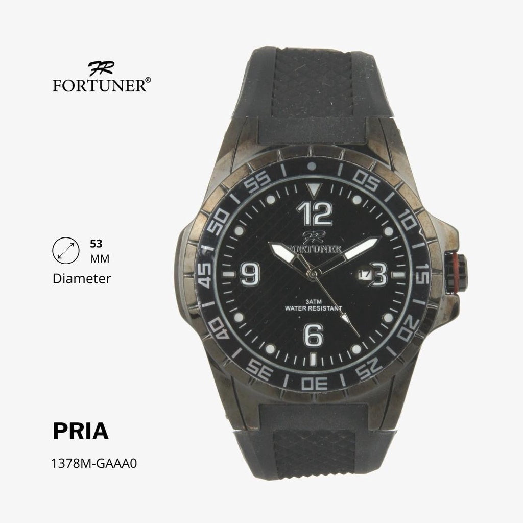 Fortuner Jam Tangan Pria Analog Water Resist Rubber Arthel