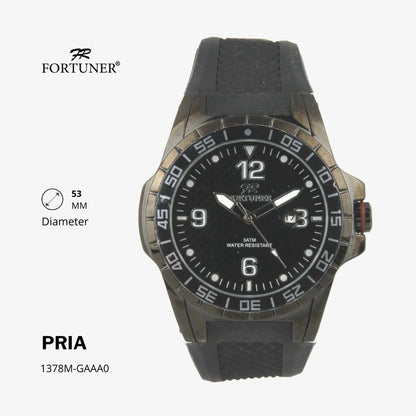 Fortuner Jam Tangan Pria Analog Water Resist Rubber Arthel