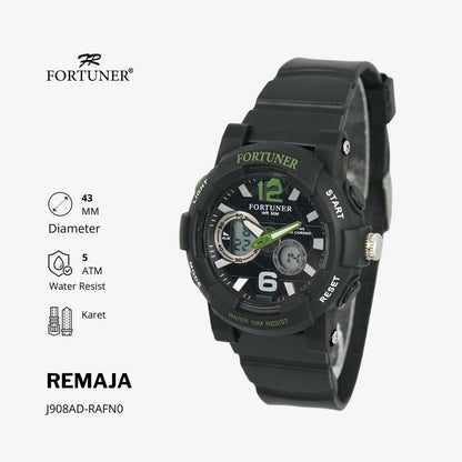 Fortuner Jam Tangan Remaja Analog-Digital Water Resist Rubber Tibold