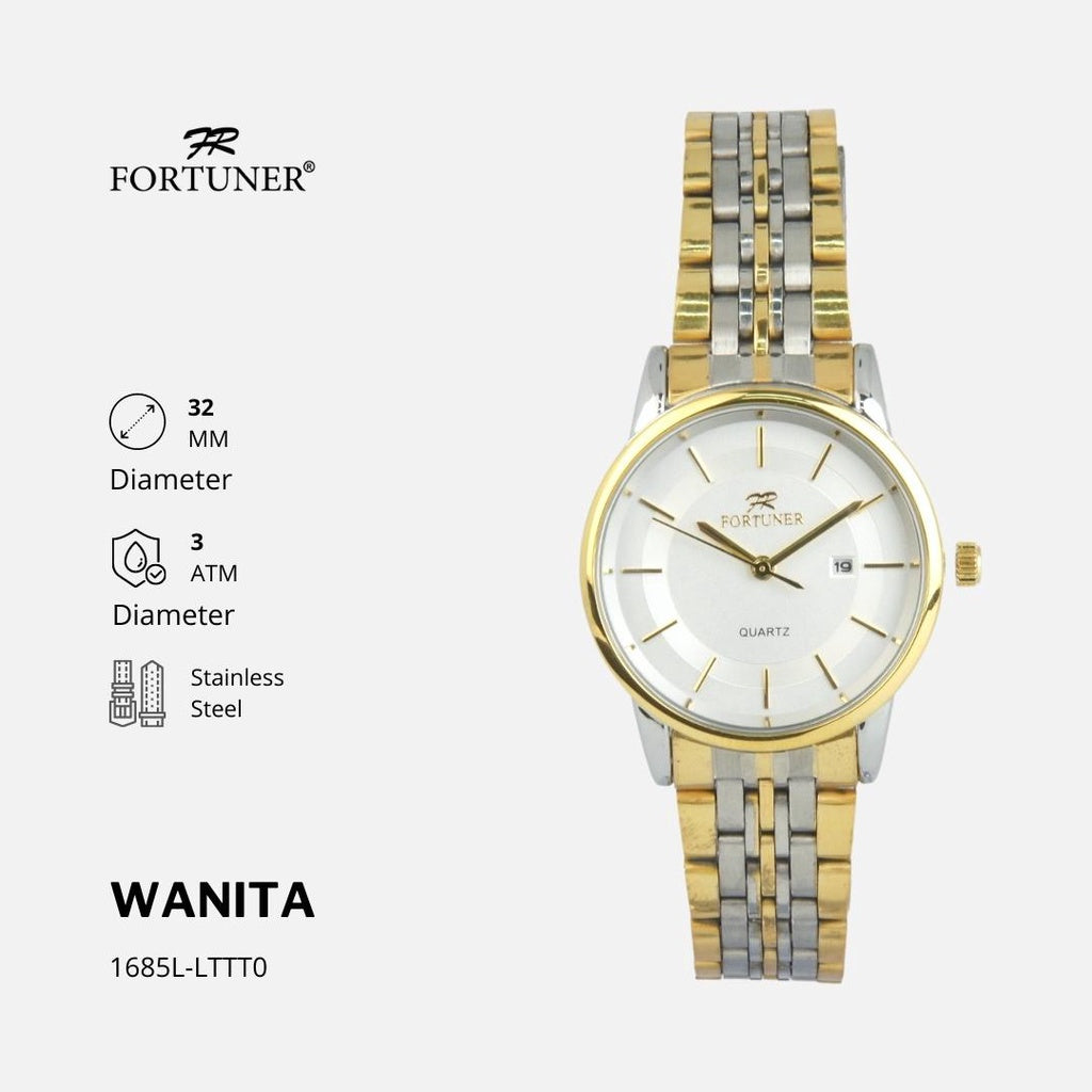 Fortuner Jam Tangan Analog Wanita Water Resistant Calandra