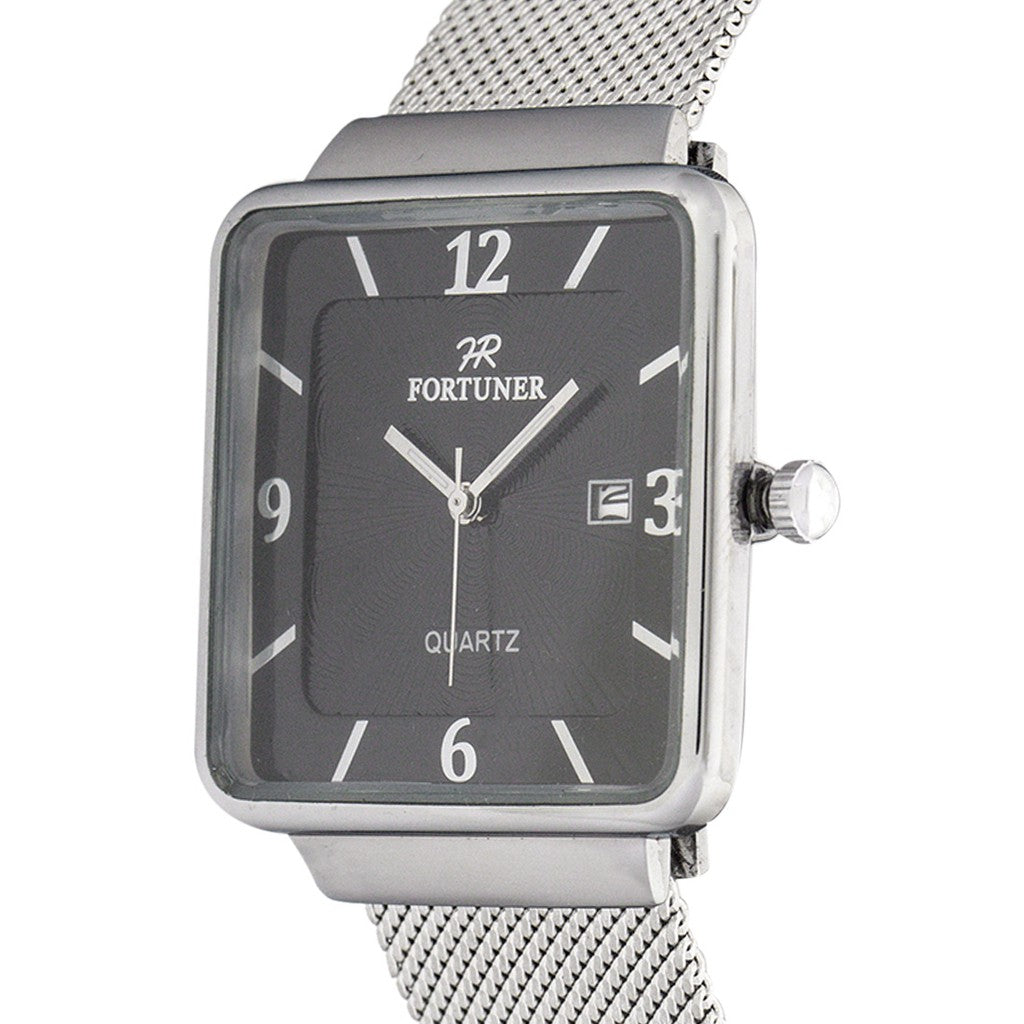 Fortuner Jam Tangan Analog Pria Silver Water Resistant Brandon