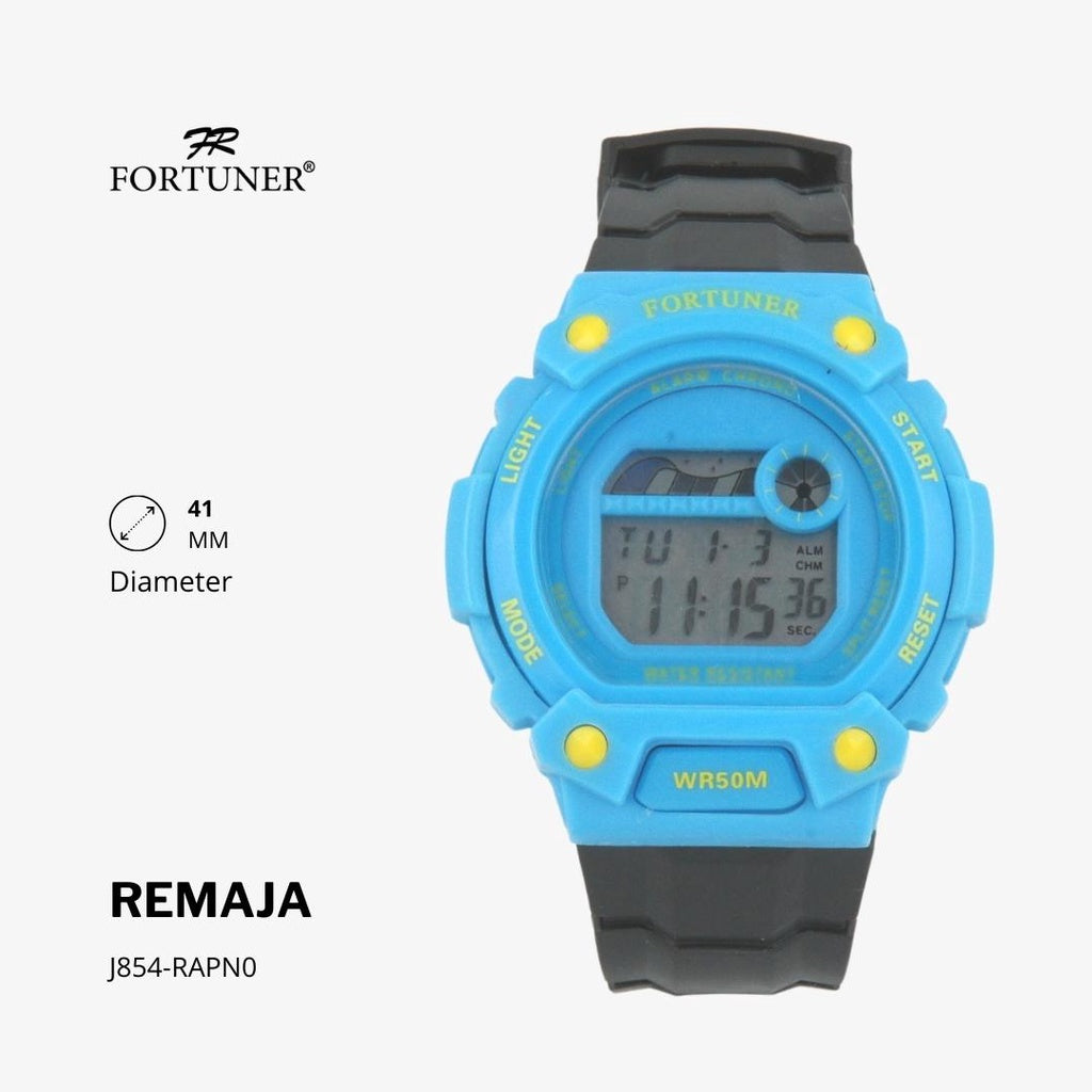 Fortuner Jam Tangan Remaja Digital Chrono Water Resist Rubber Sivney