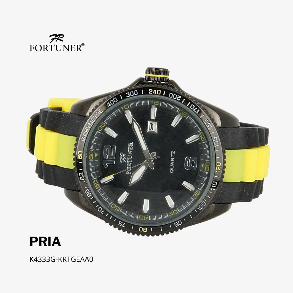 Fortuner Jam Tangan Analog Pria Water Resistant Rubber Wynstan