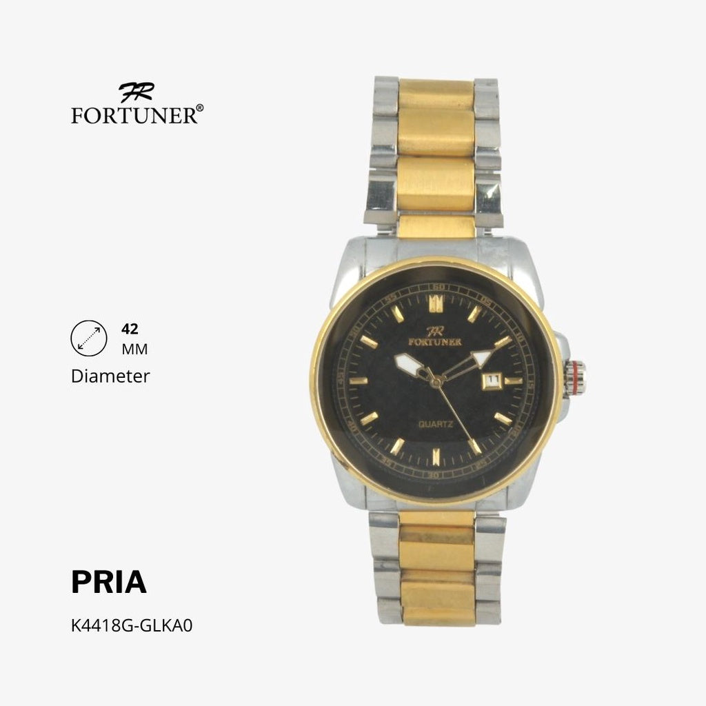 Fortuner Jam Tangan Fashion Pria Analog Water Resistant Rantai Stainless Hogan