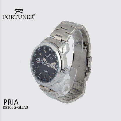 Fortuner Jam Tangan Pria Analog Day-Date Water Resistant Rantai Bonus Dompet dan Box Exclusive Arney