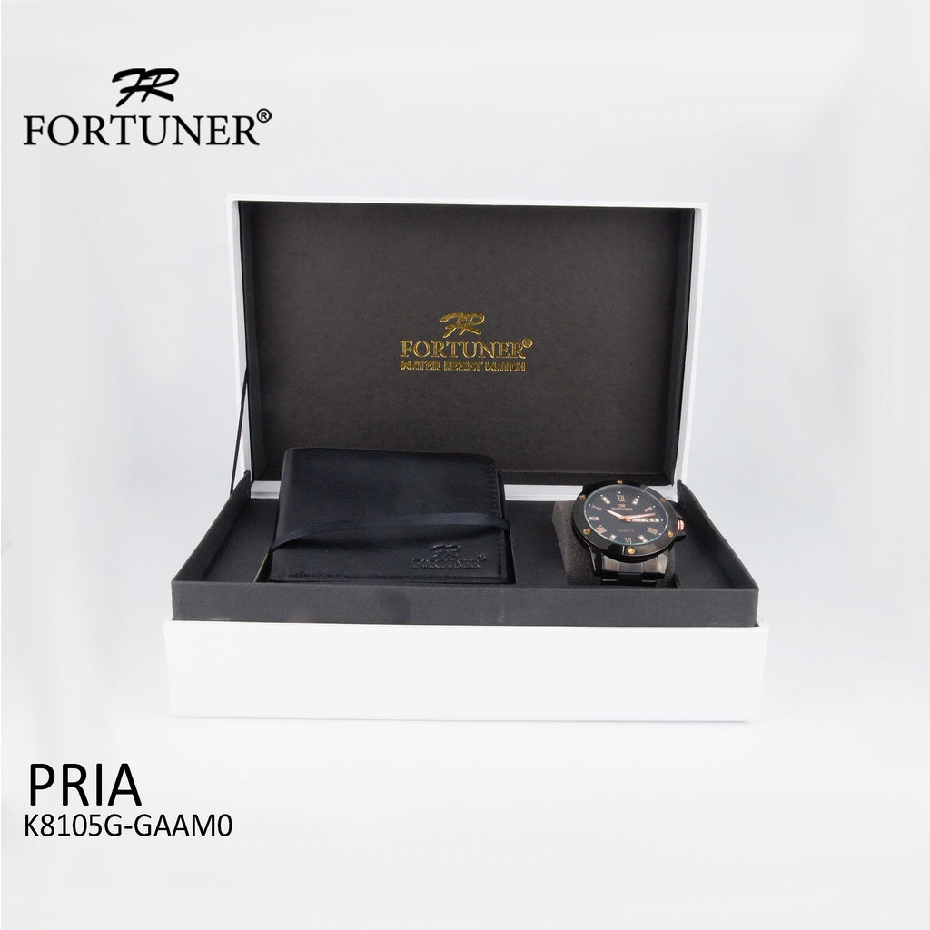 Fortuner Jam Tangan Pria Analog Water Resist Stainless Burlie