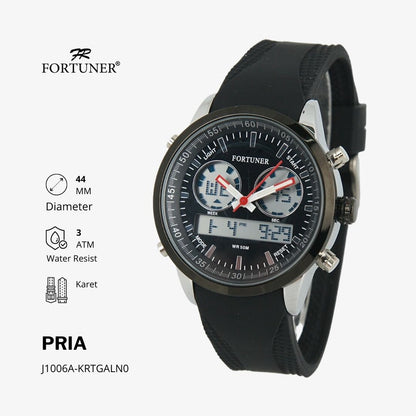 Fortuner Jam Tangan Pria Analog-Digital Water Resist Rubber Tillden