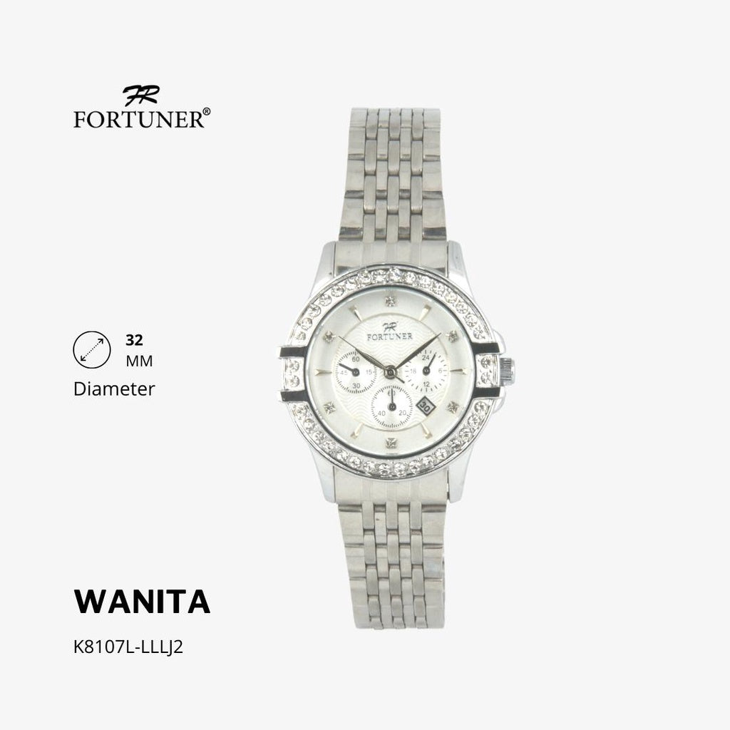 Fortuner Jam Tangan Wanita Analog Water Resist Tahan Air Rantai Stainless Yarona