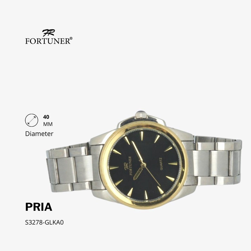 Fortuner Jam Tangan Analog Pria Water Resistant Rantai Halstead